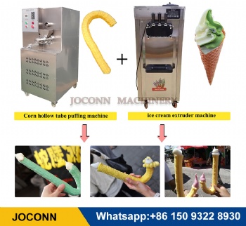 ice cream corn puffing extruder machine